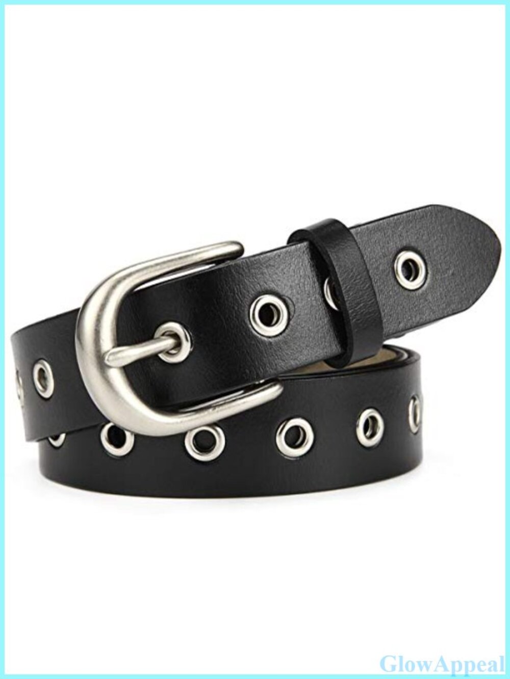Genuine Leather Waist Belt Adjustable Alloy Buckle Slim 1.1 Inch